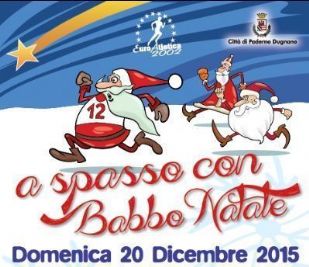a spasso con Babbo Natale.