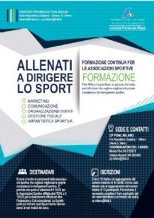 Allenati a dirigere lo sport