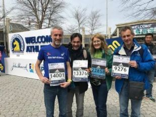 Marco Mariani alla Maratona di Boston